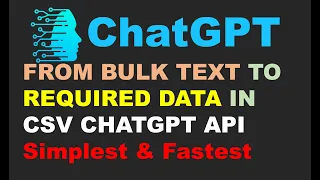 Chat GPT PYTHON Get Data from Unstructured text Data Extraction using Chatgpt API