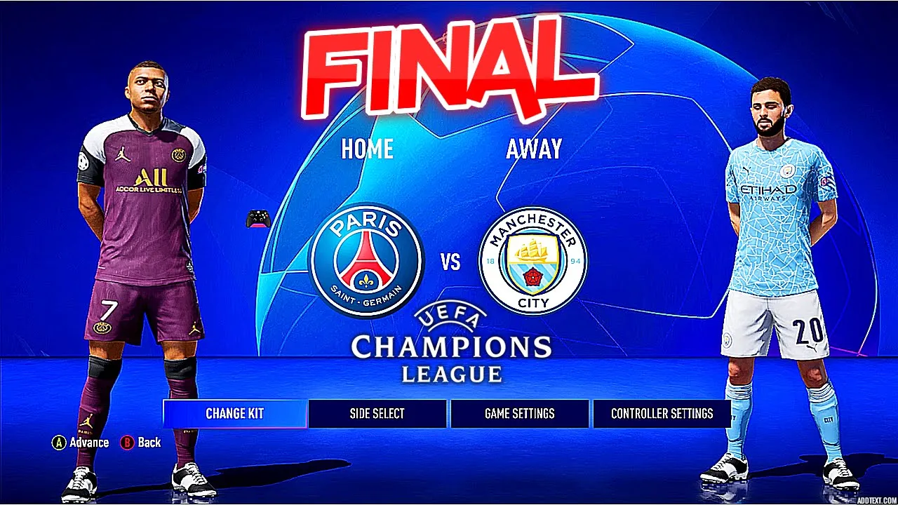 PSG - MANCHESTER CITY | Final Champions League Ultimate Difficulty Next Gen MOD PS5 No Crowd