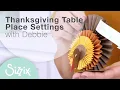 Thanksgiving Table Papercraft Turkey Place Settings