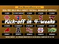 4 weeks until kickoff