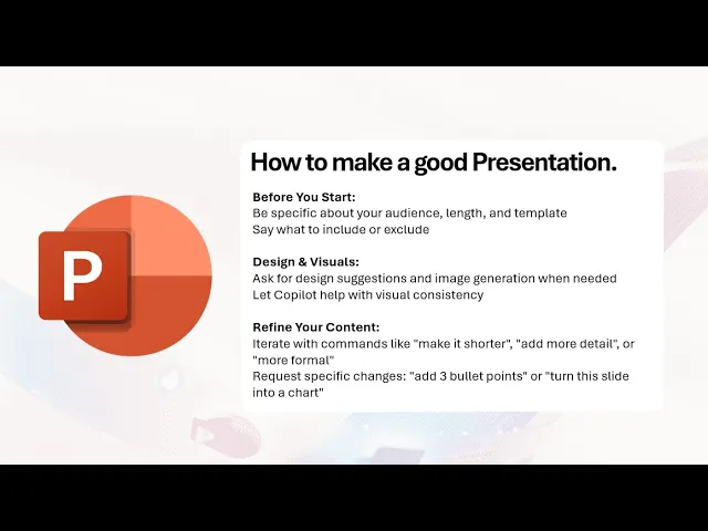 Thumbnail for How to Get Great Results with Copilot in PowerPoint