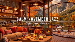 Calm November Fall Morning At Cozy Coffee Shop Ambience Relaxing Jazz Instrumental Music To Study 