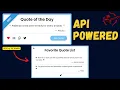 Random Quote Generator Project Fetch API LocalStorage DOM Manipulation