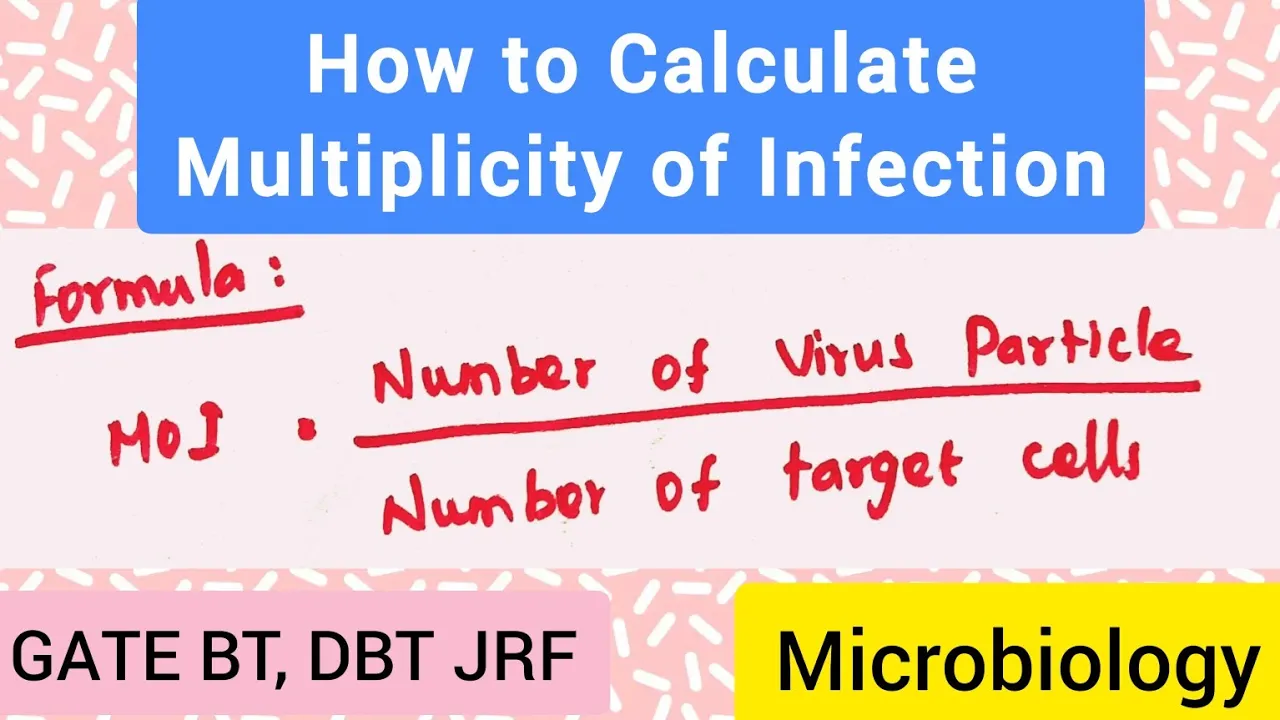 What is Multiplicity of Infection |MOI |How to Calculate Multiplicity of Infection@ biotechnoteboook