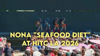 nona performing her unreleased song Seafood Diet at HITC LA 2026