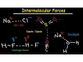 Intermolecular Forces - Hydrogen Bonding Dipole-Dipole Ion-Dipole London Dispersion Interactions