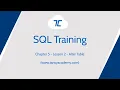 Tansy SQL Course ALTER TABLE Chapter 5 Lesson 2