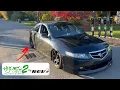 Acura Tsx gets slammed On Rev9 Coilovers