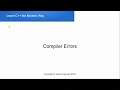 C Compiler Errors