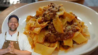 Rustic Lamb Ragu with Pappardelle | Authentic Pasta Sauce Recipe