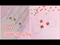 Easy Beaded Cherry Ring Cin DIY