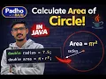Calculate Area of Circle in Java Radius 7 5 Java Basics