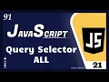 Get Elements by Query Selector querySelectorAll - 21 JavaScript Tutorial for Beginners