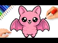 HOW TO DRAW A CUTE KAWAII BAT