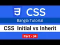 CSS Initial vs Inherit in CSS CSS3 Bangla tutorial 034