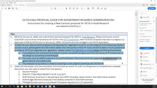 Overview of Kuali Research Proposal Submission for OCTA