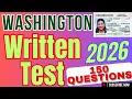 Washington DMV Written Test 2026 150 Questions with Answers -