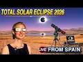 Total Solar Eclipse - Live Telescope View from Spain