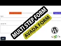 How to Create Multi Step Form in Avada Form Builder in WordPress