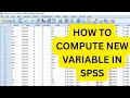 How to Compute A New Variable Average in SPSS
