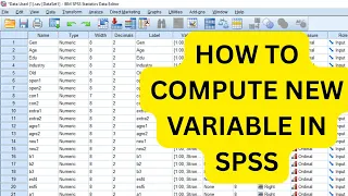 How to Compute A New Variable Average in SPSS