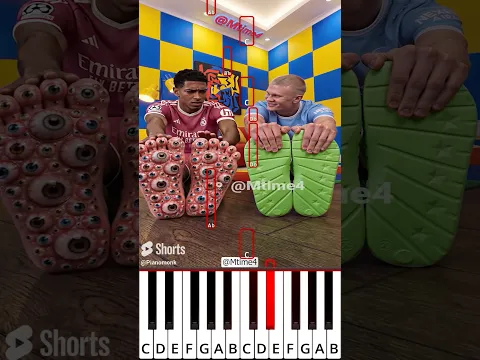 Haaland and Bellingham Took Stretching Too Seriously 😂🔥 #football (@Mtime4) - Octave Piano Tutorial