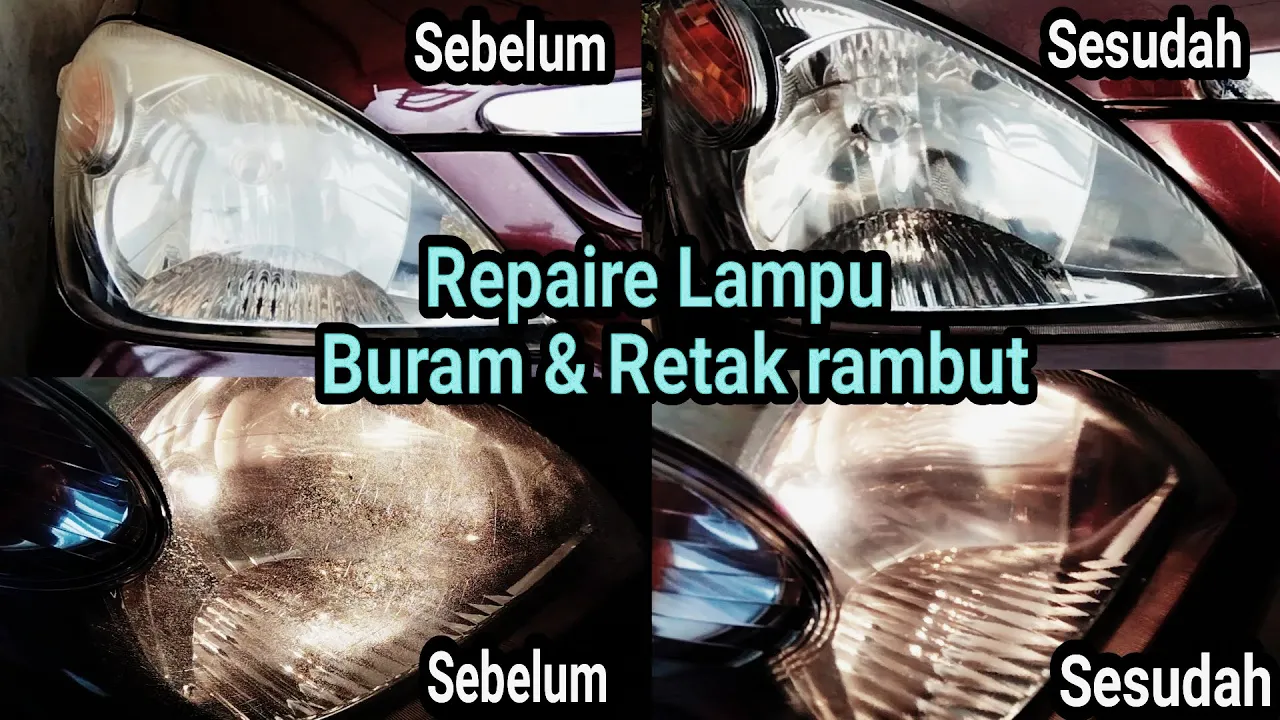 BERSIHIN LAMPU MOBIL (Headlamp) KUSAM, Murah Meriah