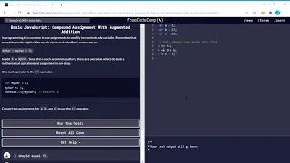Basic JavaScript Compound Assignment With Augmented Addition freeCodeCamp