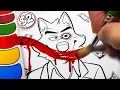 HORROR Artist vs 2 Paint with Water KIDS Coloring Book