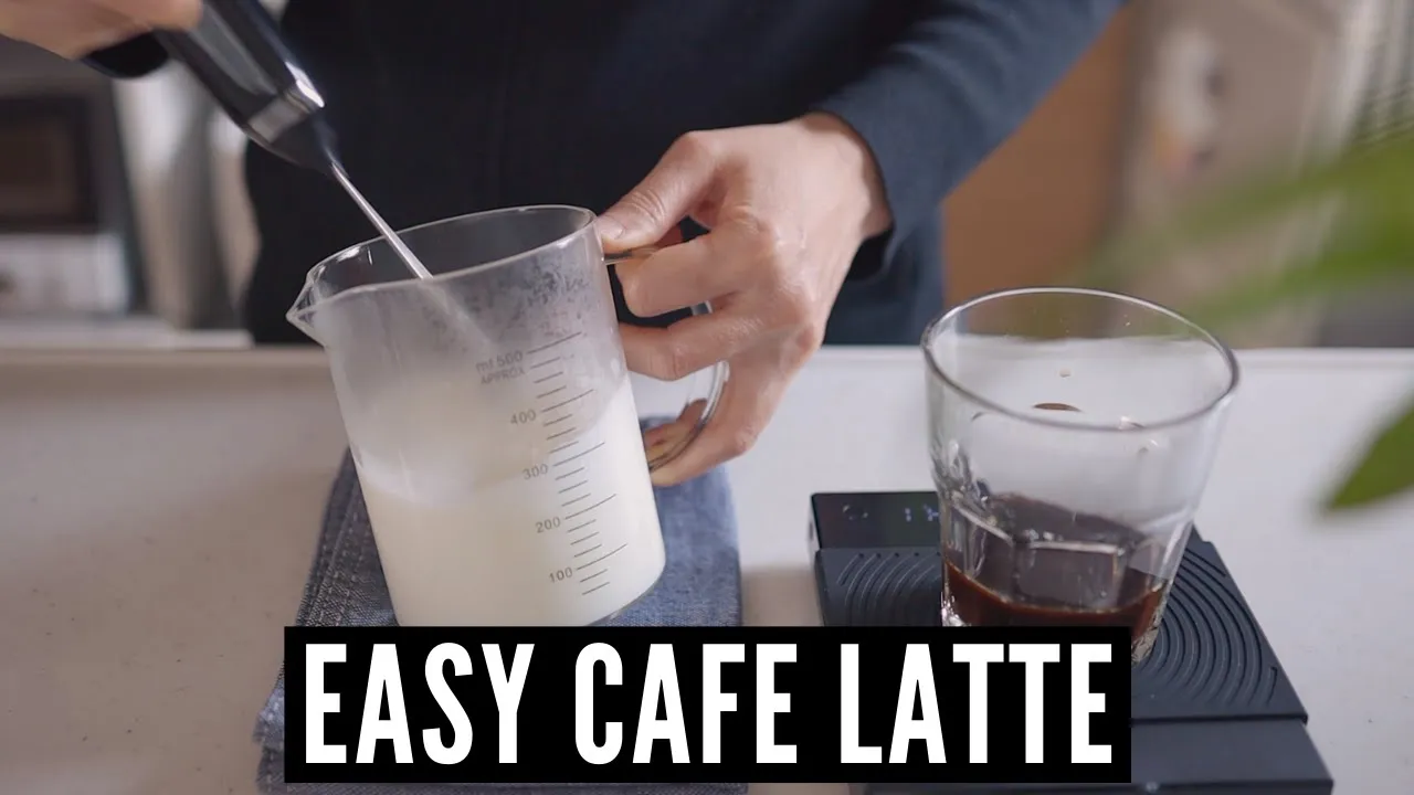 Cafe Latte Recipe - How to make cafe latte at home without machine |instant coffee+frother カフェラテの作り方