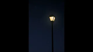 Streetlamp day-to-night transition