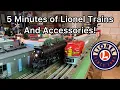 5 Minutes of O Gauge Postwar Lionel Trains and Accessories