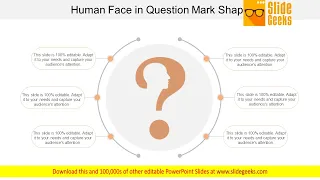 Human Face In Question Mark Shape Ppt Powerpoint Presentation Icon Clipart
