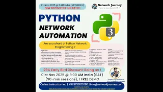 Master Python Network Automation Ansible REST API Cisco DevNet Admission Started 8-Nov-2025