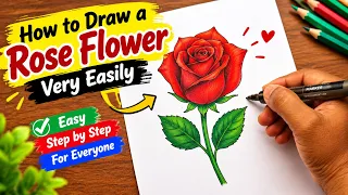 Turn Love into Rose 🌹 | Learn How to Draw Anything from Letters And Numbers Easy