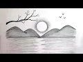 Landscape drawing How to Draw a simple Landscape Easy Pencil Drawing