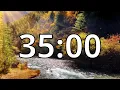 35 Minutes Timer with Relaxing Piano Music Forest Sunrise