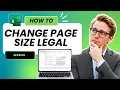 How to Change Page Size Legal in Excel Full Guide 2026