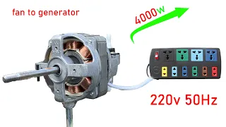 how to turn a breaked fan into a high power generator