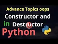 Constructor and Destructor In Hindi With Subtitles Advance Python Topic oops