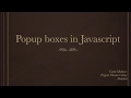 Popup boxes in Javascript - V Semester BSc Computer Science Calicut University
