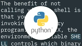 Actual meaning of shell True in subprocess