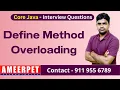 What is method overloading in java By Srinivas Ameerpet Technologies