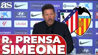 SIMEONE, RUEDA de PRENSA | ATLÉTICO DE MADRID 3 - VALENCIA 0