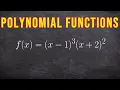 How To Graph Polynomial Functions Using End Behavior Multiplicity Zeros - Part 1