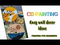 CD painting wall decor ideas CD Boho Painting Tutorial Easy CD Wall decoration