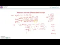 Pointers with 1-Dimensional Array