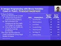 Lecture 05 08 Various Uses of Binary Integer Programming