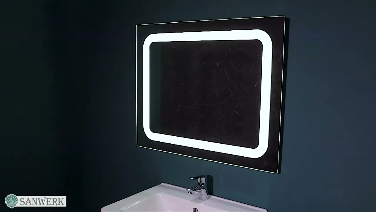 Видеообзор современного LED-зеркала ЛАВА Хелла 80×65 с закруглёнными углами (desktop)