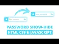 How To Hide And Show Password On Website Using HTML CSS JavaScript Password Toggle
